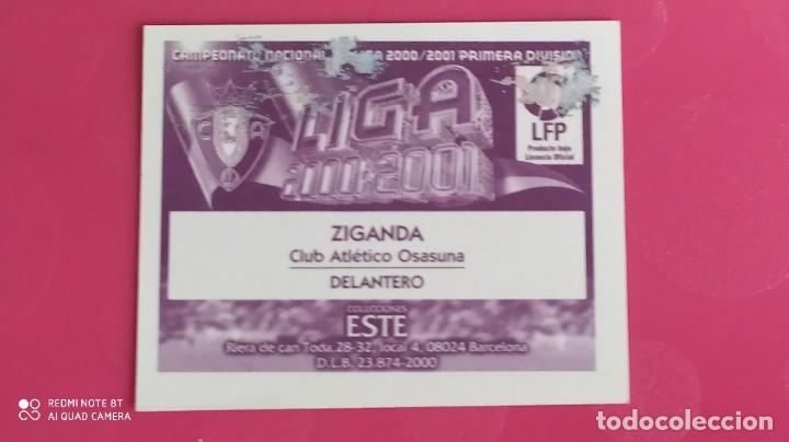 Cromos de f&uacute;tbol: ZIGANDA OSASUNA ESTE 00 01 2000 2001 - Foto 2