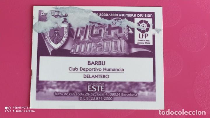Cromos de f&uacute;tbol: BARBU NUMANCIA ESTE 00 01 2000 2001 - Foto 2