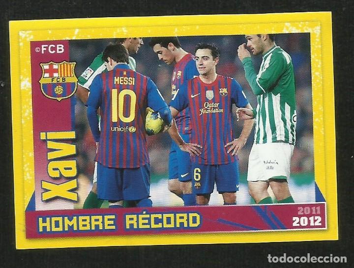 Cromos de F&uacute;tbol: CROMO LEO MESSI - XAVI HOMBRE RECORD N&ordm; 122- BARCELONA 2011 2012 BAR&Ccedil;A LIGA F&Uacute;TBOL 11 12 PANINI