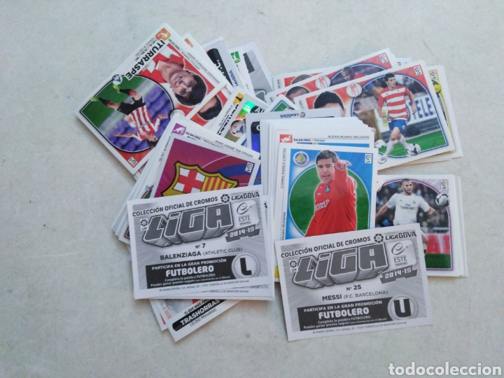Cromos de F&uacute;tbol: Lote de 125 cromos liga 2014-15, ediciones este