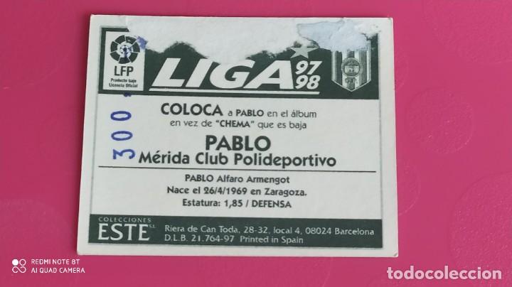 Cromos de f&uacute;tbol: COLOCA PABLO MERIDA ESTE 95 96 1995 1996 - Foto 2