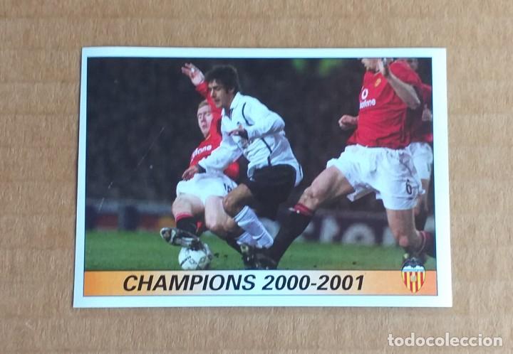 Cromos de f&uacute;tbol: Cromo adhesivo n&ordm; 140 Haciendo historia por Europa Valencia 2000-2001 de Panini. Nuevo de sobre.