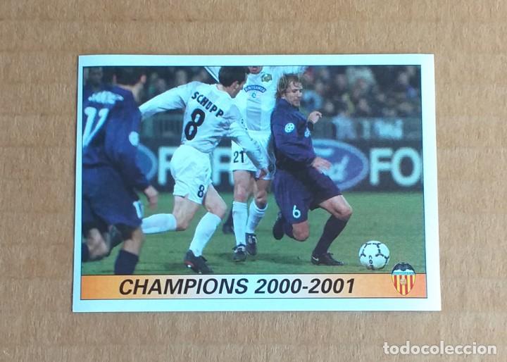 Cromos de f&uacute;tbol: Cromo adhesivo n&ordm; 141 Haciendo historia por Europa Valencia 2000-2001 de Panini. Nuevo de sobre.