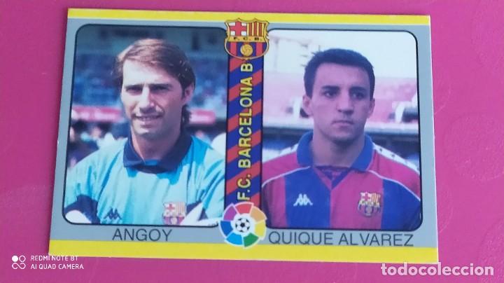 Football Stickers: ANGOY QUIQUE ALVAREZ BARCELONA B FUTBOL TOTAL 94 95 1994 1995 MUNDICROMO