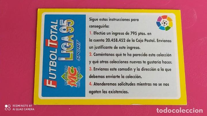 Football Stickers: TARJETA ALBUM ARCHIVADOR FUTBOL TOTAL 94 95 1994 1995 MUNDICROMO