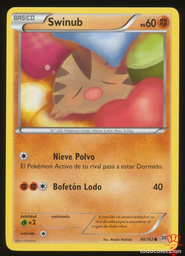 Cromos de F&uacute;tbol: #80/162. SWINUB - XY Turbo Impulso (BREAKthrough) - Pokemon Trading Card/Carta