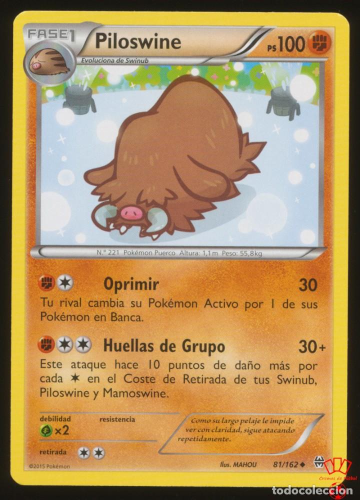 Cromos de F&uacute;tbol: #81/162. PILOSWINE - XY Turbo Impulso (BREAKthrough) - Pokemon Trading Card/Carta