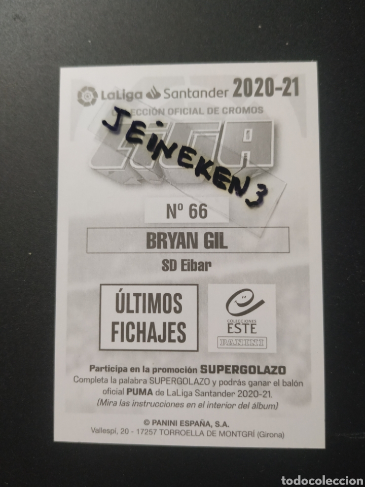 Cromos de f&uacute;tbol: Este 2020/21 UF.66 Bryan Gil &Eacute;ibar Fichaje 66 - Foto 2