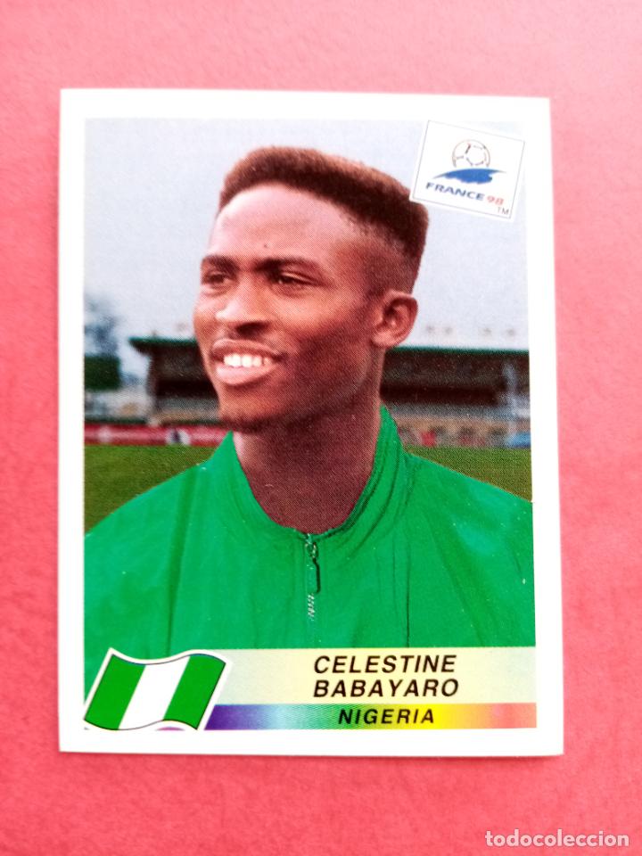 Cromos de F&uacute;tbol: 250 CELESTINE BABAYARO NIGERIA MUNDIAL FRANCIA 98 CROMO SIN PEGAR FRANCE WORLD CUP 98 PANINI