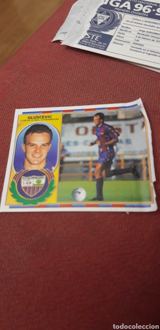 Cromos de f&uacute;tbol: Gluscevic logro&ntilde;es este 96 97 1996 1997 ventanilla coloca - Foto 1