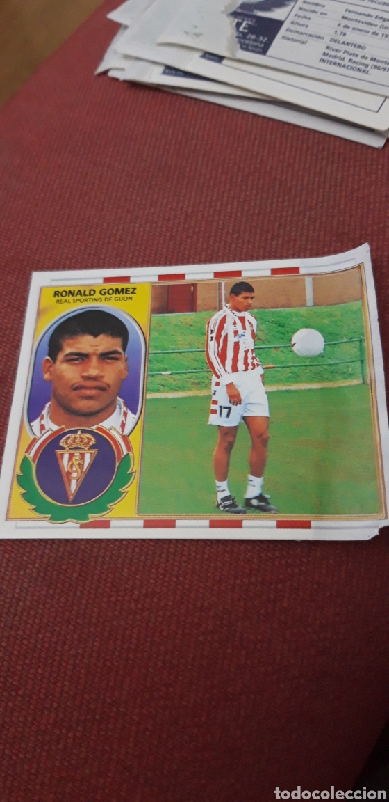 Cromos de f&uacute;tbol: Ronald G&oacute;mez sporting de Gij&oacute;n este este 96 97 1996 1997 ventanilla coloca - Foto 1