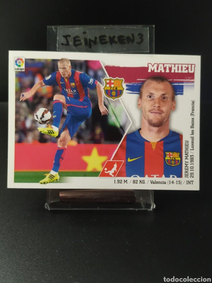 Cromos de f&uacute;tbol: Este 2015/16 10 Mathieu Barcelona - Foto 1