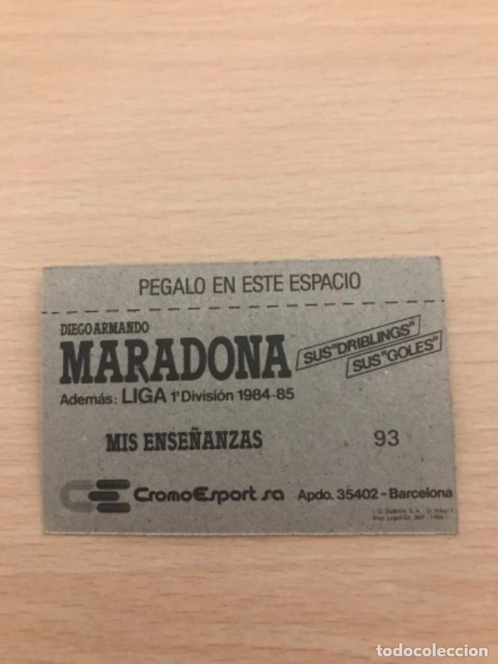 Cromos de f&uacute;tbol: MARADONA cromo - Foto 2