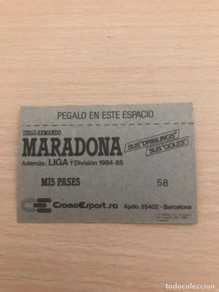 Cromos de f&uacute;tbol: MARADONA cromo - Foto 2
