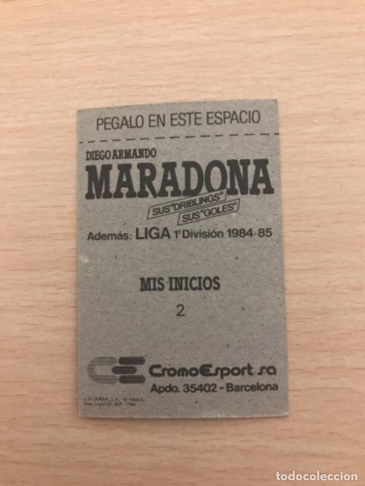 Cromos de f&uacute;tbol: MARADONA cromo - Foto 2