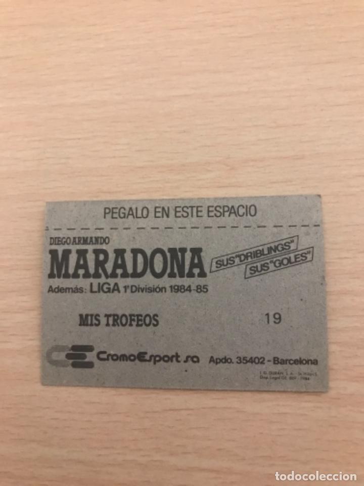 Cromos de f&uacute;tbol: MARADONA cromo - Foto 2