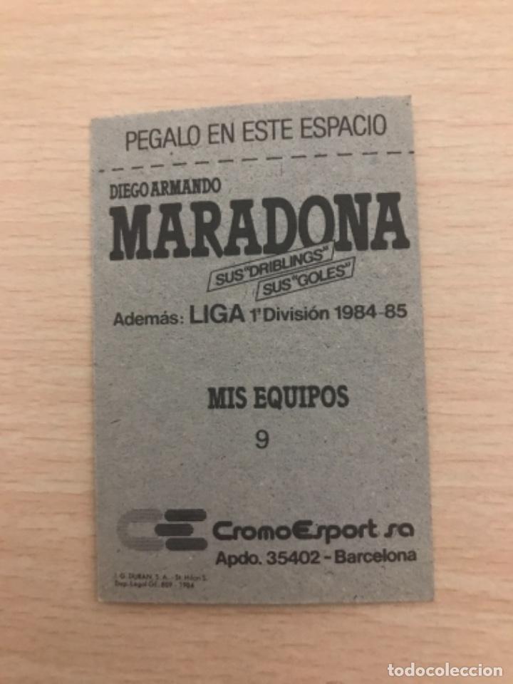 Cromos de f&uacute;tbol: MARADONA cromo - Foto 2