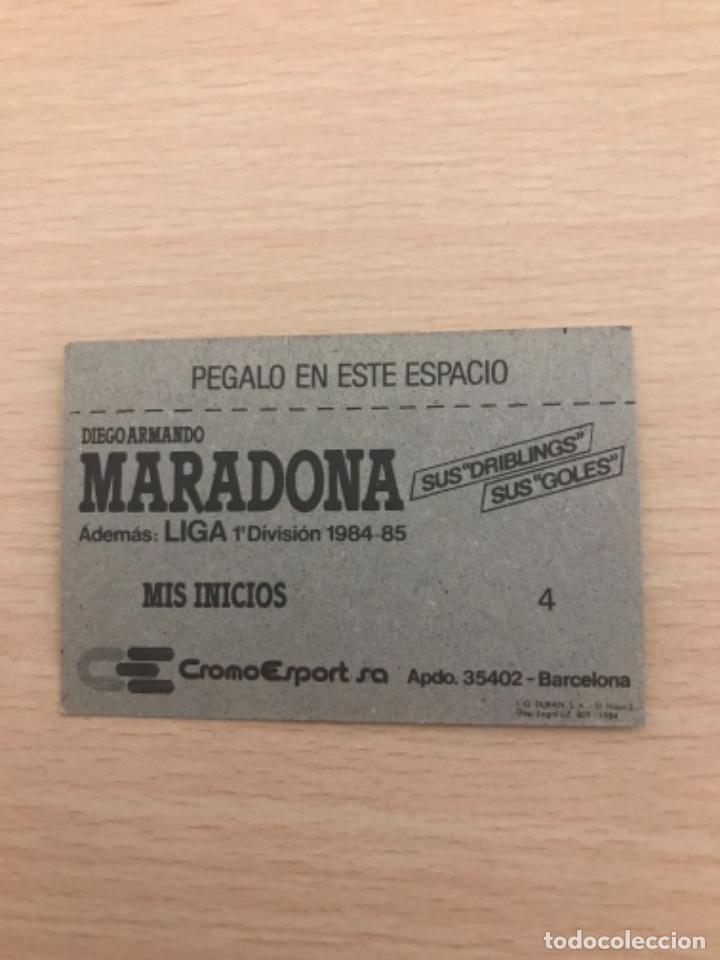 Cromos de f&uacute;tbol: MARADONA cromo - Foto 2