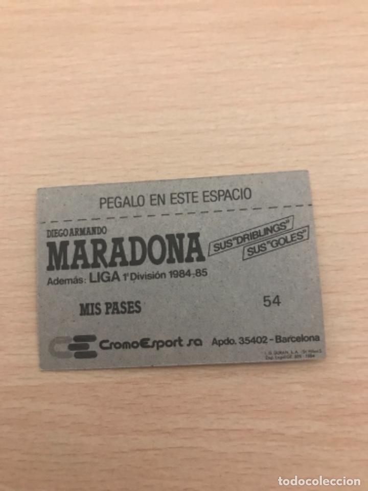 Cromos de f&uacute;tbol: MARADONA cromo - Foto 2