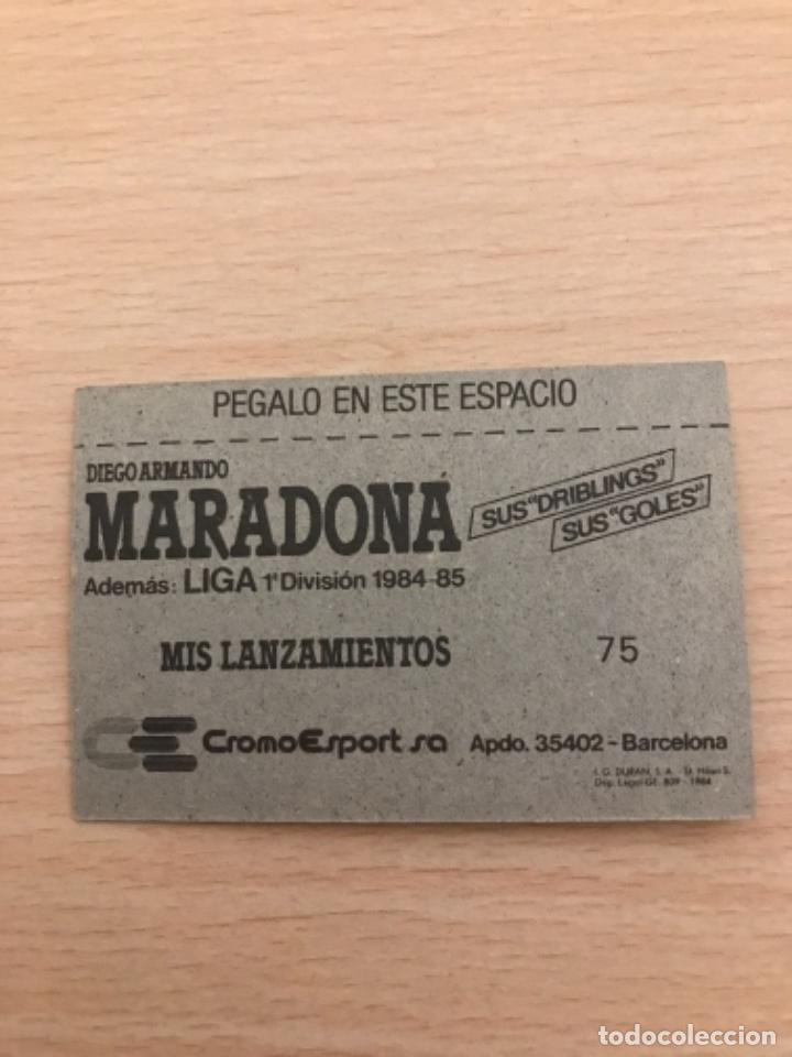 Cromos de f&uacute;tbol: MARADONA cromo - Foto 2