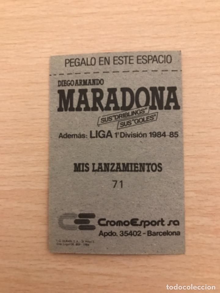 Cromos de f&uacute;tbol: MARADONA cromo - Foto 2