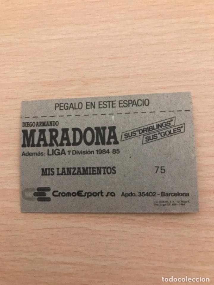 Cromos de f&uacute;tbol: MARADONA cromo - Foto 2