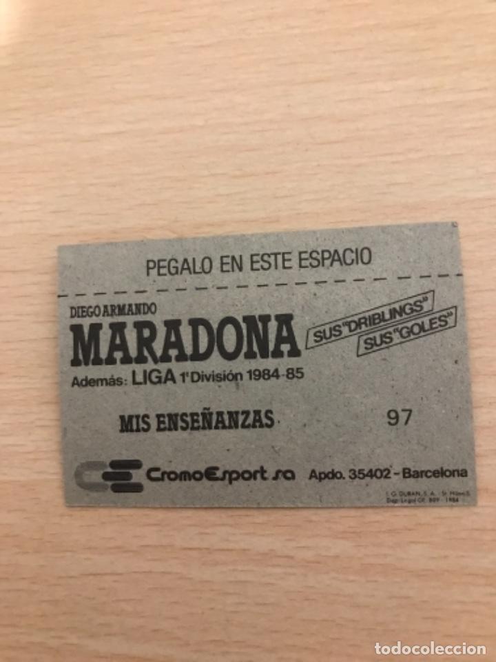 Cromos de f&uacute;tbol: MARADONA cromo - Foto 2