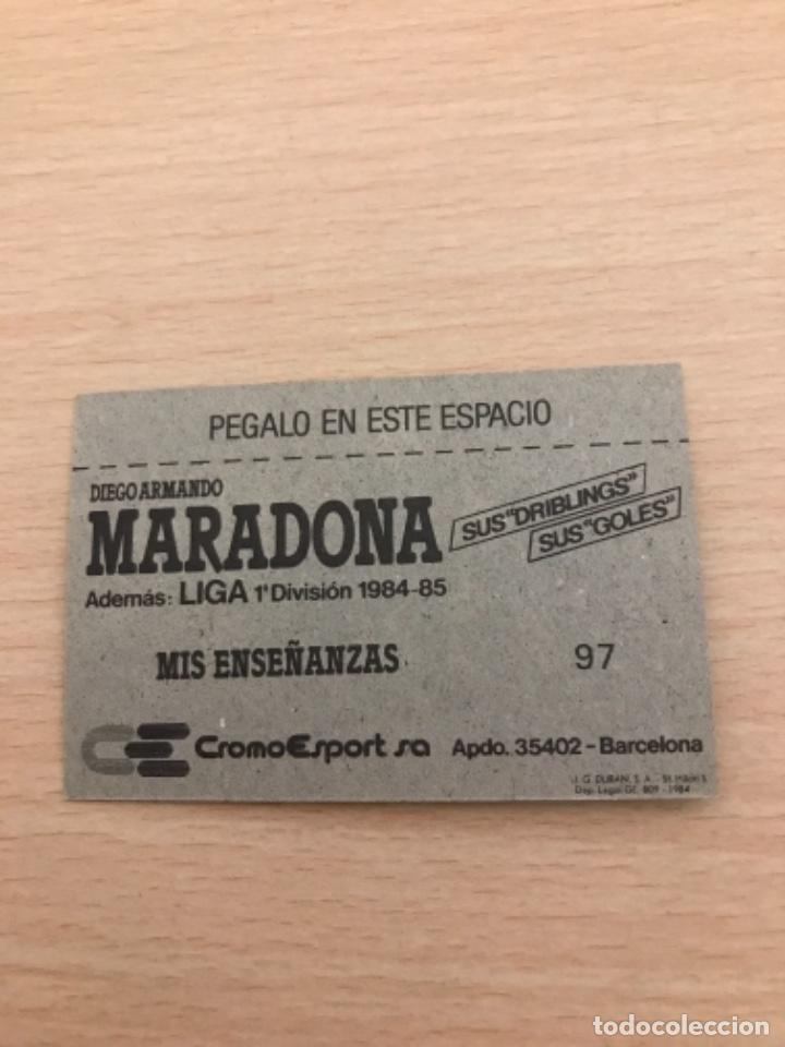 Cromos de f&uacute;tbol: MARADONA cromo - Foto 2