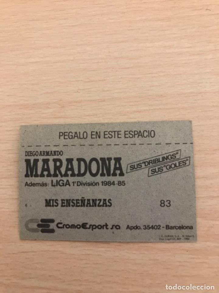 Cromos de f&uacute;tbol: MARADONA cromo - Foto 2