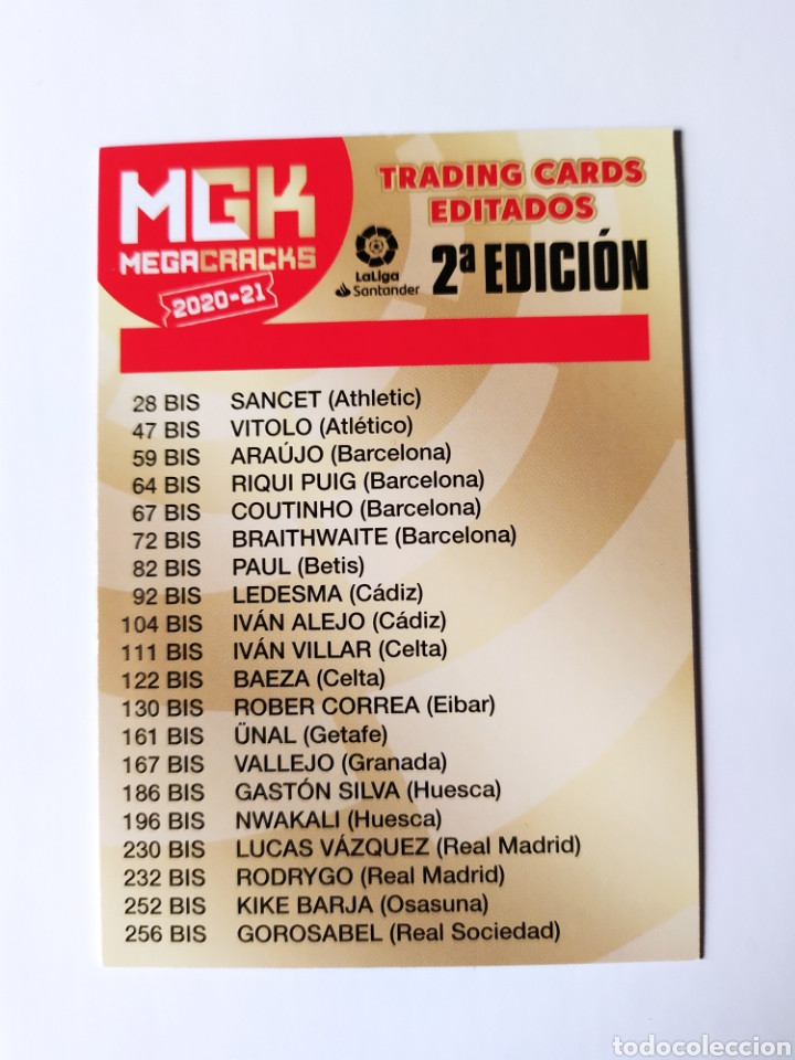 Fu&szlig;ball-Sticker: Megacracks 2020 2021 20 21 panini &iacute;ndice fichas bis 2&ordf; edicion