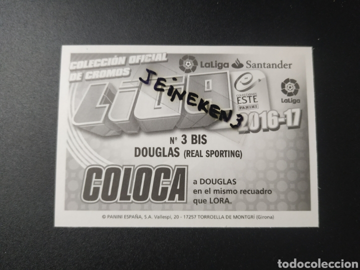 Cromos de f&uacute;tbol: Este 2016/17 3 BIS Douglas (Coloca) Sporting - Foto 2