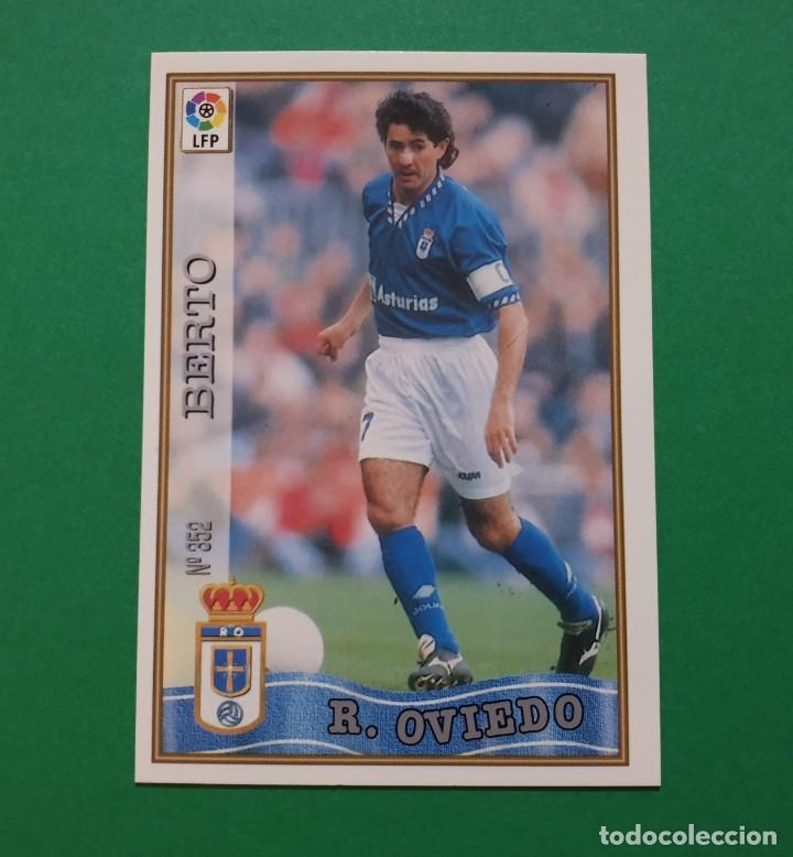Fu&szlig;ball-Sticker: 352 BERTO - OVIEDO - FICHAS DE LA LIGA 1997-98 - MUNDICROMO - 97/98 (NUEVO)