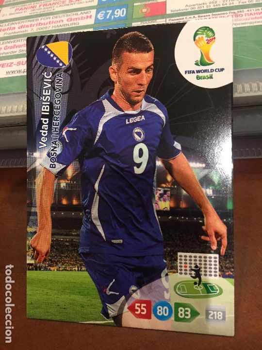 Fu&szlig;ball-Sticker: adrenalyn mundial brasil 2014 ibisevic bosnia