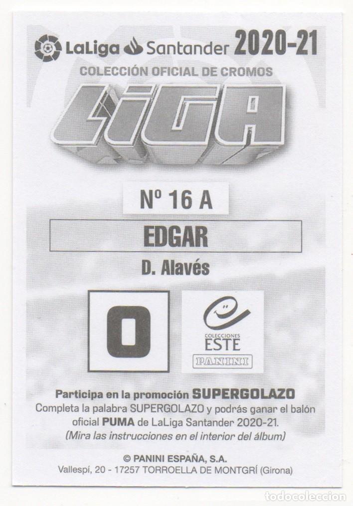 Cromos de f&uacute;tbol: ESTE 20-21 EDGAR. NUEVO. - Foto 2