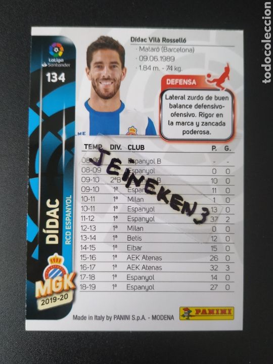 Cromos de f&uacute;tbol: Megacracks 2019/20 134 Didac Espanyol - Foto 2