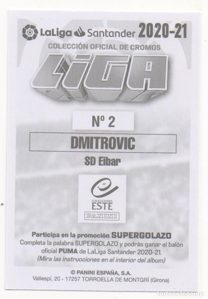 Cromos de f&uacute;tbol: ESTE 20-21 DMITROVIC. NUEVO. - Foto 2