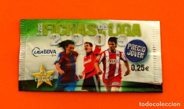 Cromos de F&uacute;tbol: Las fichas de la liga 2008-2009, 08-09 - Sobre de cromos vacio - Mundi Cromo Trading Cards-Messi