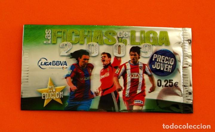 Cromos de F&uacute;tbol: Las fichas de la liga 2008-2009, 08-09 - Sobre de cromos vacio - Mundi Cromo Trading Cards-Messi