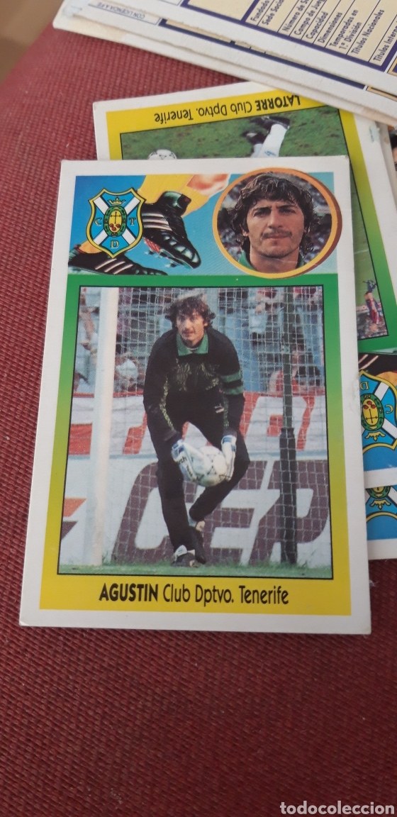 Football Stickers: Agust&iacute;n Tenerife este este 93 94 1993 1994 despegado