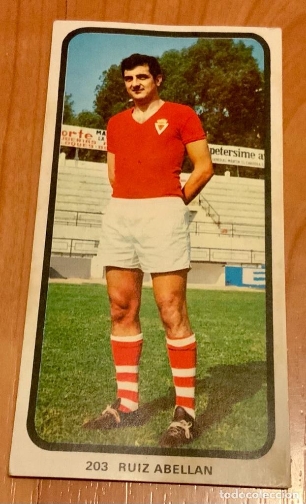 Cromos de F&uacute;tbol: CROMO CAMPEONATOS NACIONALES DE F&Uacute;TBOL 1973-1974 RUIZ ABELLAN MURCIA CF DESPEGADO