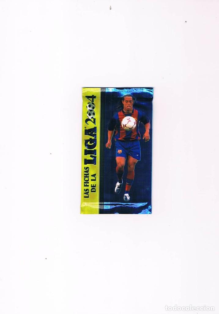 Cromos de F&uacute;tbol: SOBRE CROMOS ANTIGUO SIN ABRIR LAS FICHAS DE LA LIGA 2004 RONALDINHO BARCELONA FUTBOL **-