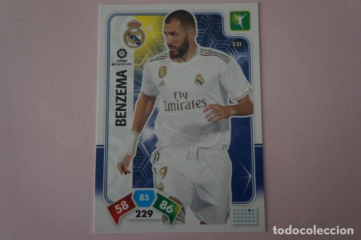 Cromos de F&uacute;tbol: CROMO CARD DE FUTBOL BENZEMA DEL REAL MADRID C.F. N&ordm; 231 LIGA ADRENALYN XL 2019-2020/19-20