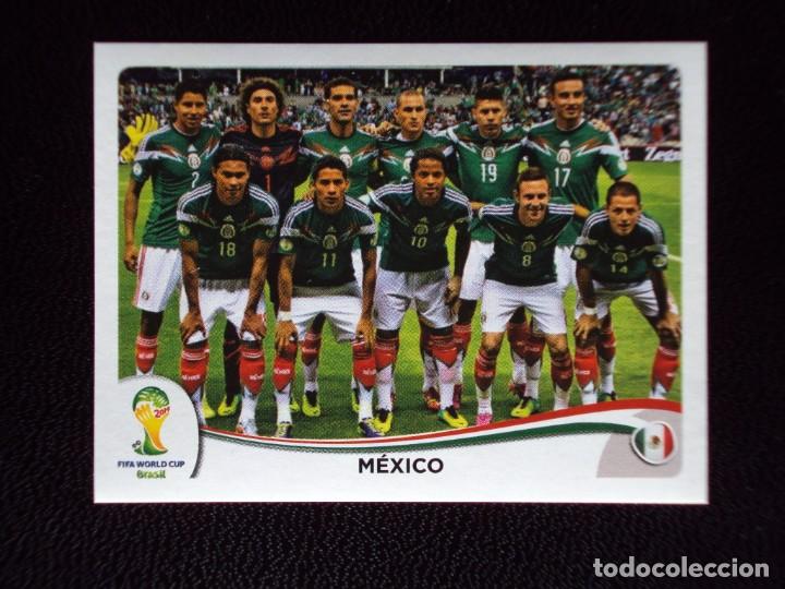 Cromos de f&uacute;tbol: 71 EQUIPO MEXICO MUNDIAL FUTBOL BRASIL 2014 FIFA WORLD CUP PANINI CROMO NUEVO