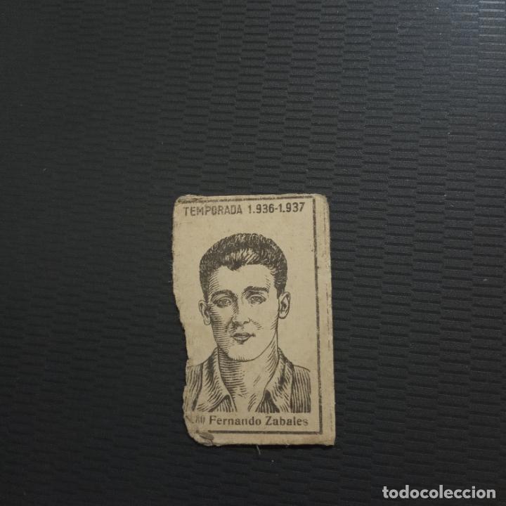 Cromos de Futebol: FERNANDO ZABALES CERILLAS Y FOSFOROS 1936 1937 CROMO FUTBOL LIGA 36 37 - RF0 - 80 - PG91-99