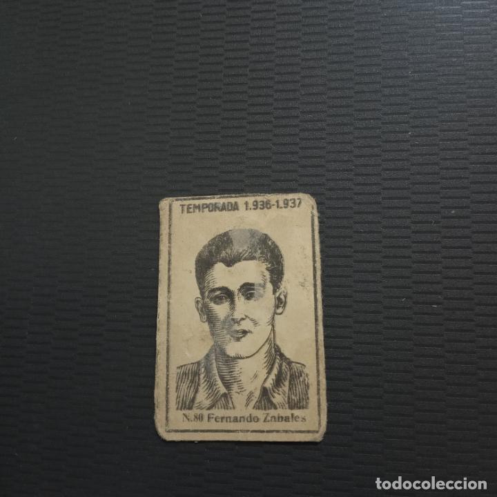 Cromos de Futebol: FERNANDO ZABALES CERILLAS Y FOSFOROS 1936 1937 CROMO FUTBOL LIGA 36 37 - RF0 - 80 - PG91-99