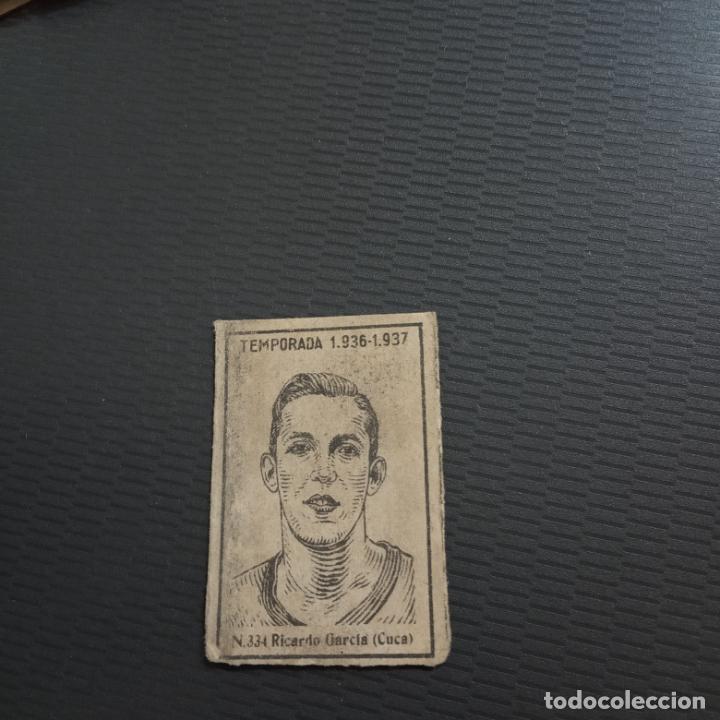 Figurine di Calcio: RICARDO GARCIA CUCA CERILLAS Y FOSFOROS 1936 1937 RACING FUTBOL LIGA 36 37 - 334 - PG163-181-189 A11
