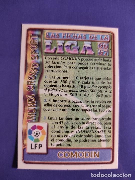Football Stickers: COMODIN MUNDICROMO FICHAS LIGA 1996 1997 96 97