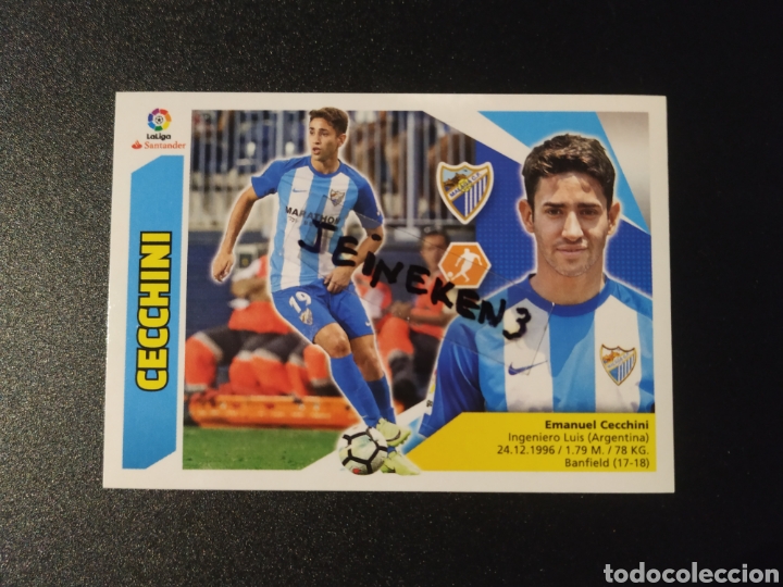 Cromos de f&uacute;tbol: Este 2017/18 11 BIS Cecchini (Coloca) M&aacute;laga - Foto 1