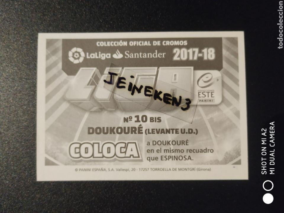 Cromos de f&uacute;tbol: Este 2017/18 10 BIS Doukoure (Coloca) Levante - Foto 2