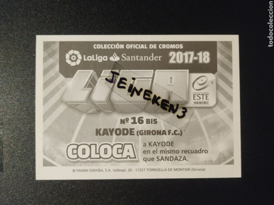 Cromos de f&uacute;tbol: Este 2017/18 16 BIS Kayode (Coloca) Girona - Foto 2